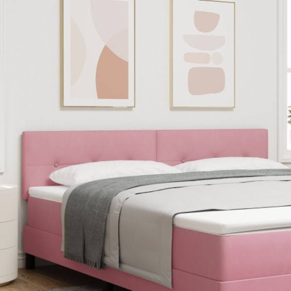 Sänggavlar Button Tufted Rosa 180 cm Sammet
