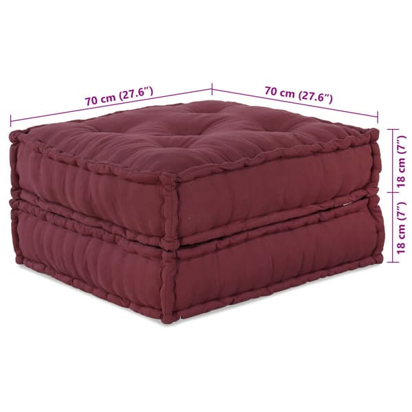 Modulsofa enhet 2 st Tyg Bordeaux 140 x 70 x 36 cm