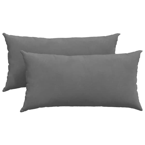 Sofakuddar 2 pcs Mörkgrå 80 x 40 cm tyg