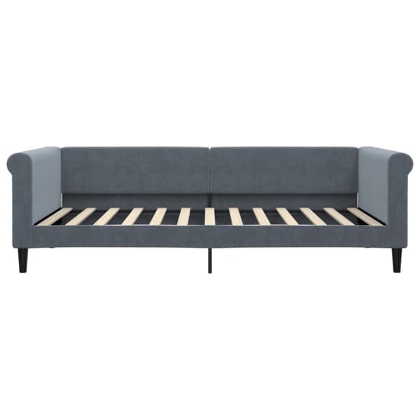 Dagbädd utdragbar mörkgrå 100x200 cm sammet