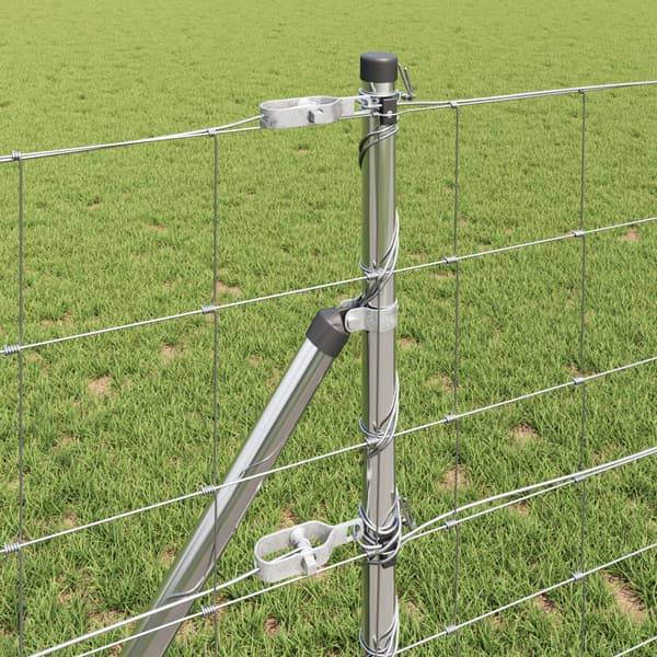 Stängselstolpe Galvaniserad 50 x 0,8 m Stål