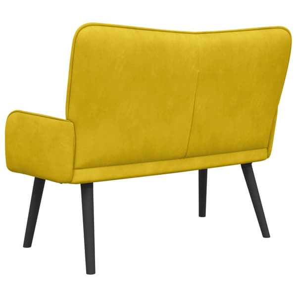 Tvåsitssoffa Gul 115 x 61 x 87 cm Sammet