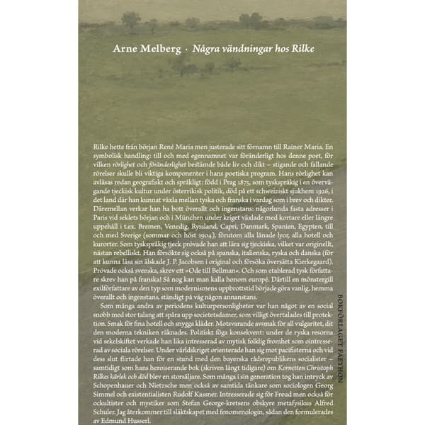 Några vändningar hos Rilke (bok, danskt band)