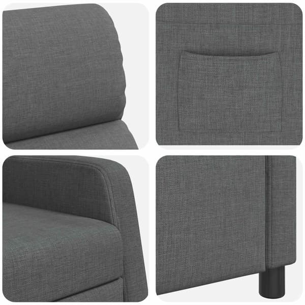 Recliner Mörkgrå Tyg