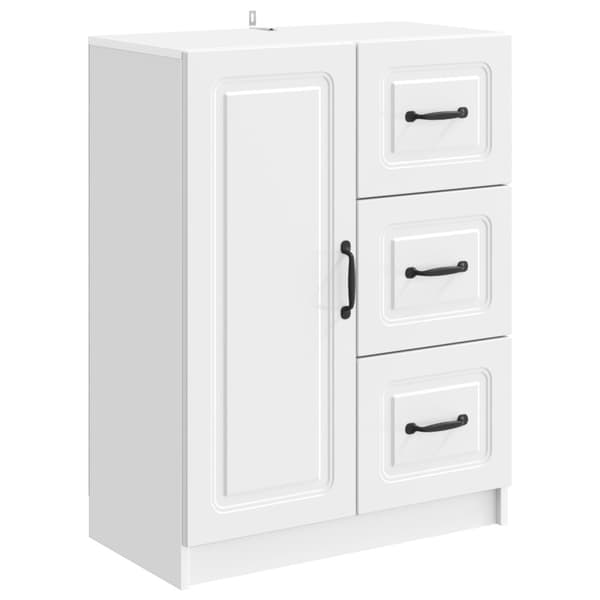 Sideboard Vit högglans 66 x 34,5 x 87 cm Konstruerat trä