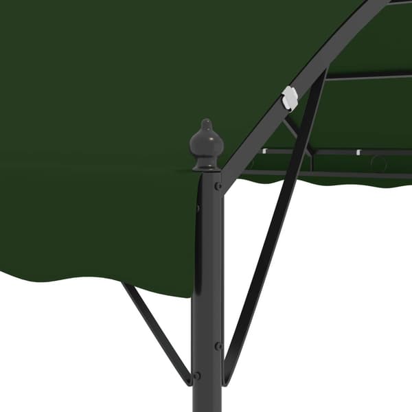 Paviljong 4 x 3 x 2,6 m Grön Polyester och Stål