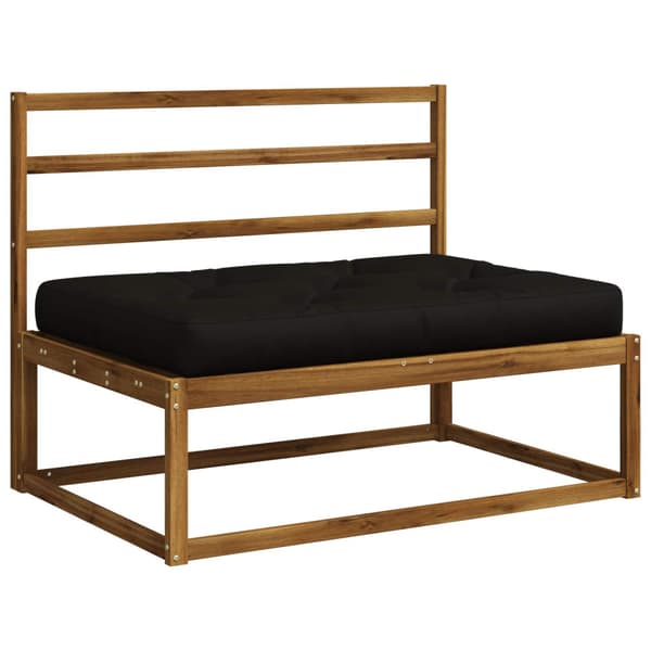 Pallkudd VIANEN 100% Polyester Svart 120 x 60 x 12 cm