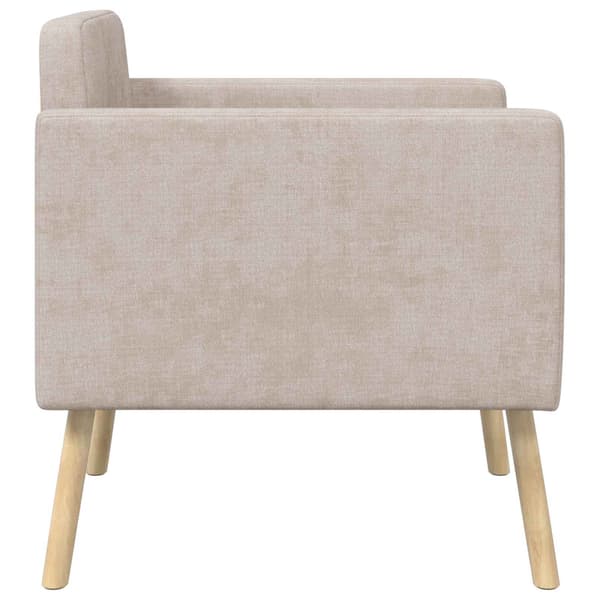 Accentfåtölj Beige Chenilletyg