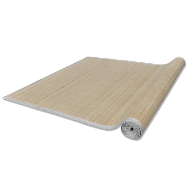 Rektangulära bambumattor 2 st naturlig 120x180 cm