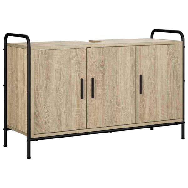 Badrumsskåpsset 2 st Sonoma-ek 65,5 x 34 x 61 cm