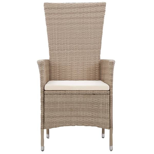 Matgrupp för trädgården med dynor 7 delar beige