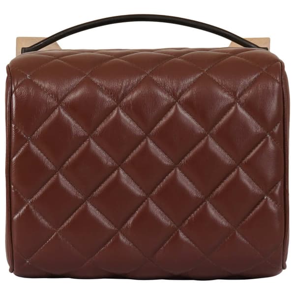 Barpall 2 st Brun diamant 44 x 33 x 74 cm Äkta läder