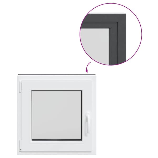 Källarfönster RISOR Antracit 60 x 60 cm PVC och glas