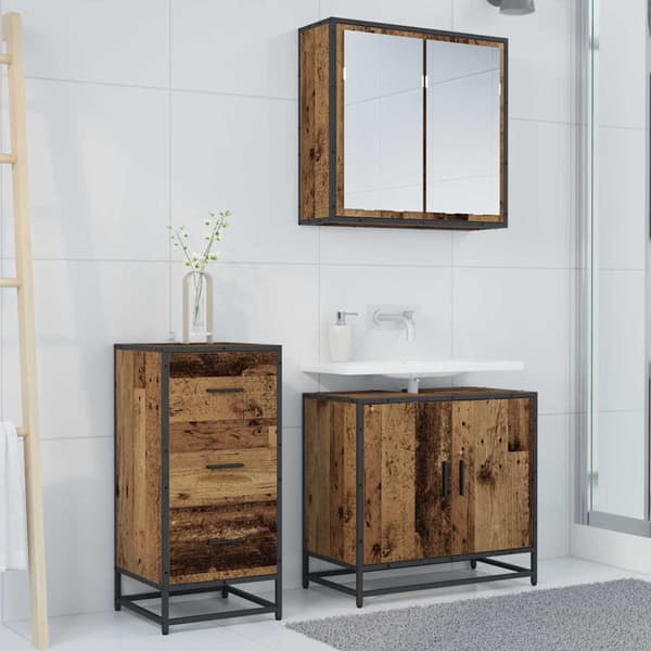 Sideboard Gammalt trä 35,5 x 35 x 76 cm