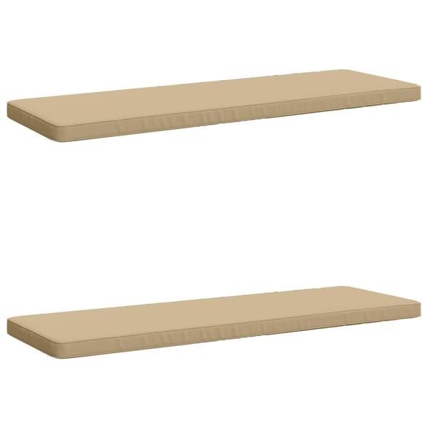 2-delade Bänk Kuddar VUGHT 2 st 100% Polyester Beige