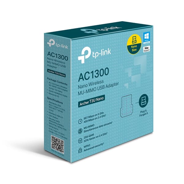 TP-Link Archer T3U Nano - nätverksadapter - USB 2.0