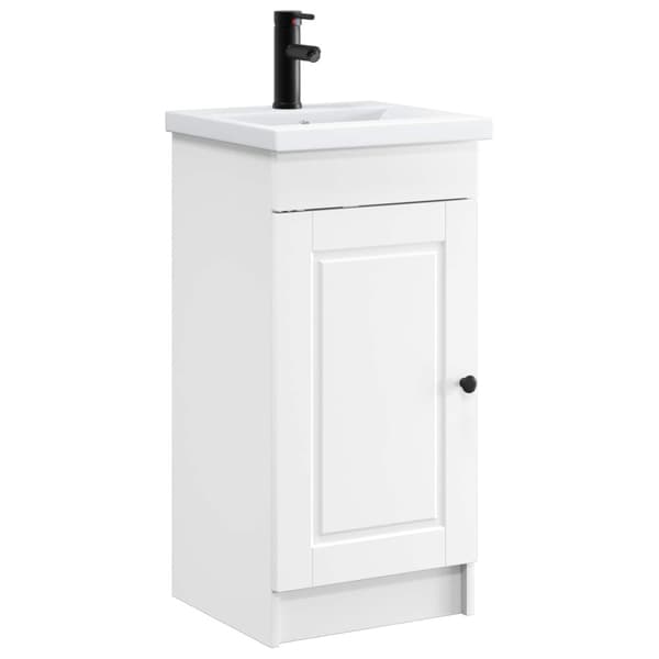 Badrumsspegel med handfat Vit 42 x 40 x 84,5 cm Konstruerat trä