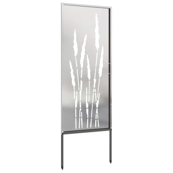 Trädgårds integritetsskärm Silver 50 x 140 cm Rostfritt stål