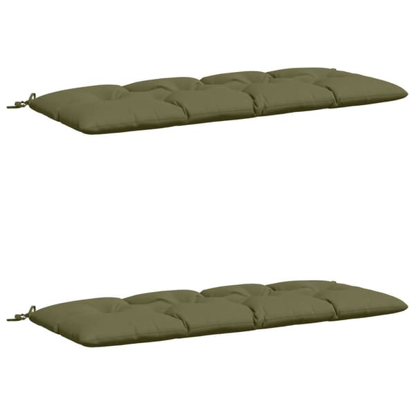 Bänk Kuddar VIANEN 2 st 100% Polyester Olivgrön