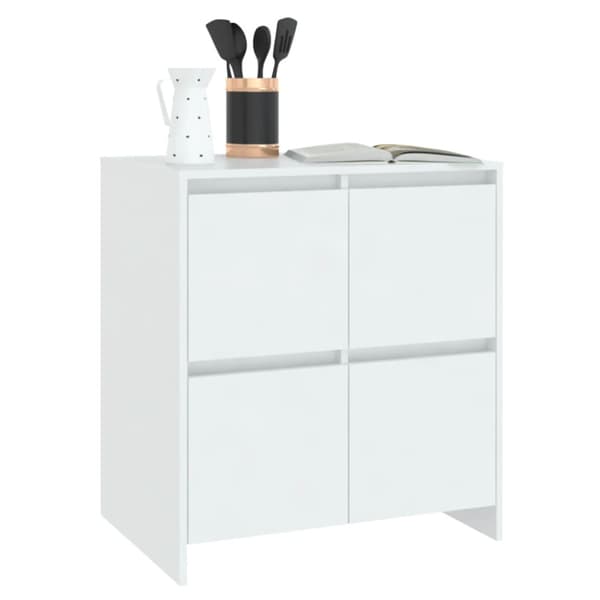 Skänk vit 70x41x75 cm konstruerat trä