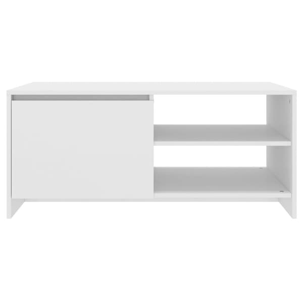 Soffbord vit 102x50x45 cm konstruerat trä