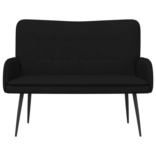 2-sits soffa Svart 115 x 61 x 87 cm tyg