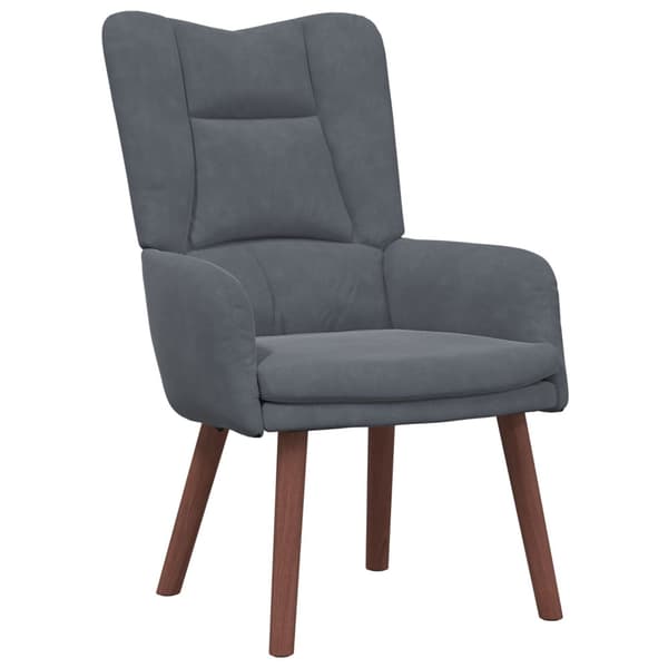 fåtölj Mörkgrå 63 x 67 x 94 cm Sammet