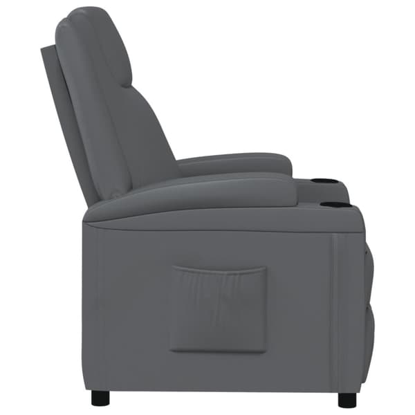 Reclinerfåtölj grå konstläder