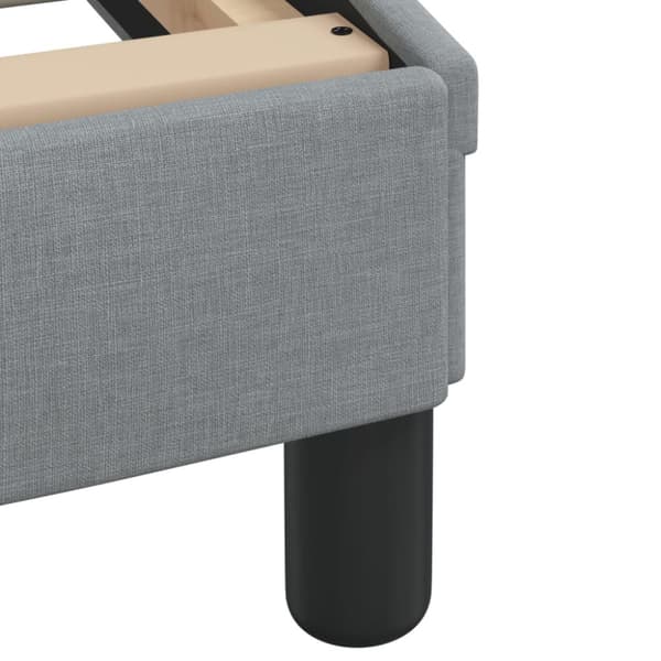 Bed Frame without Mattress "Hvar" Light Grey 160x200 cm Fabric