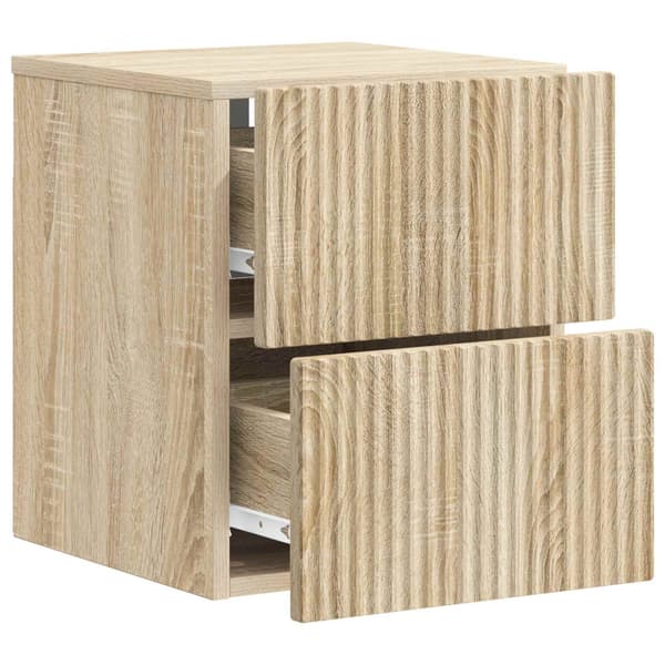 Väggmonterat Sängbord 2 pcs Sonoma-ek 33 x 34,5 x 40 cm