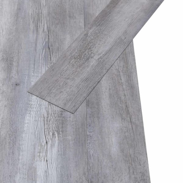 Golvplankor 18 pcs Grå 2,51 m² PVC