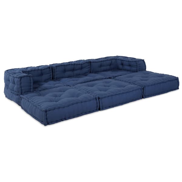 Modulsofa enhet 3 pcs Indigo Tyg