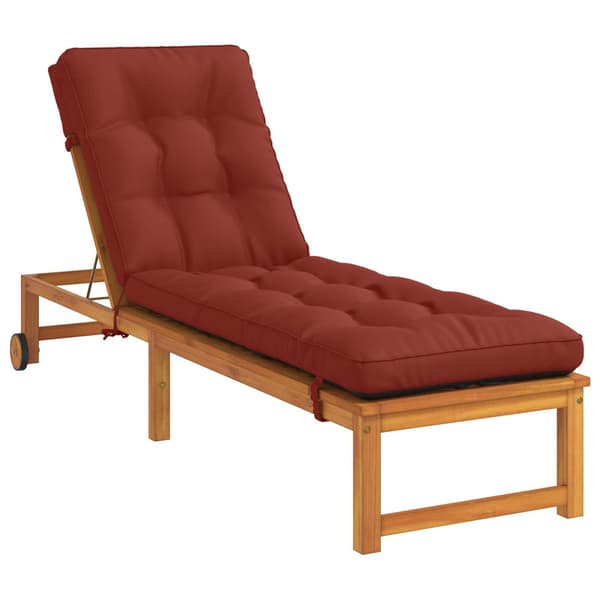 Solstol Kudde VIANEN 100% Polyester Röd 200 x 60 x 8 cm