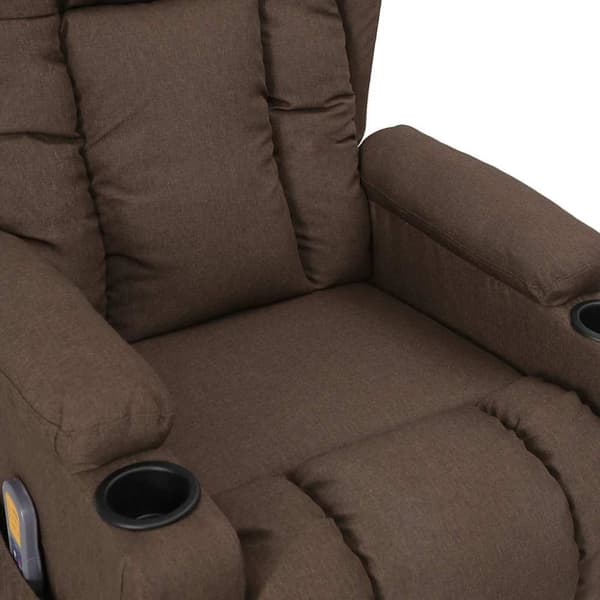 Elektrisk massagefåtölj taupe tyg