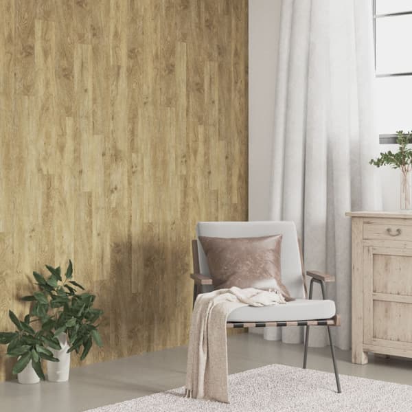 Väggpaneler träimitation brun PVC 2,06 m²