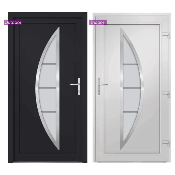 Ytterdörr antracit 98x208 cm PVC