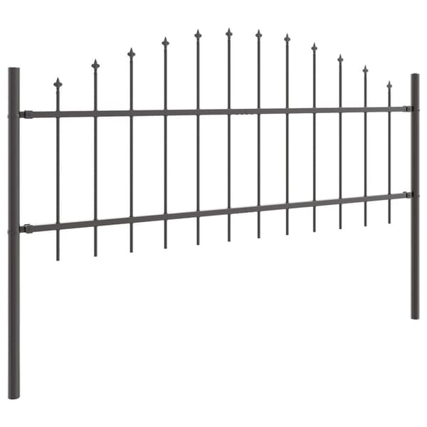 Trädgårdsstängsel Woerden 4 pcs Grå