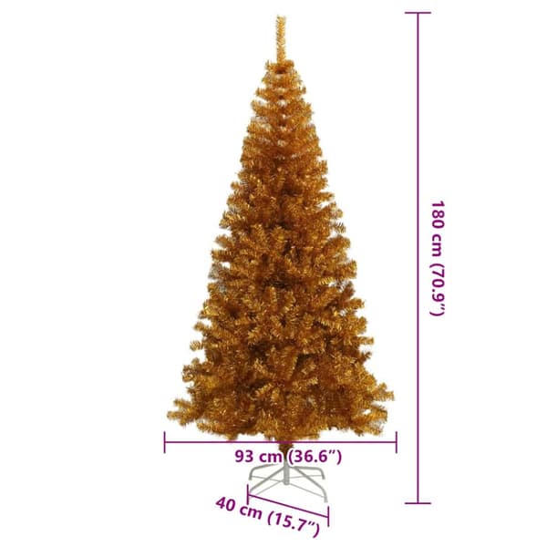 Julgran Guld 180 cm PET