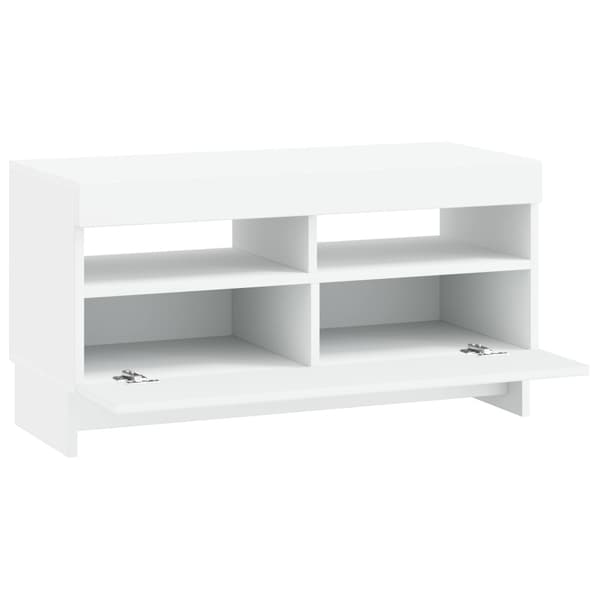 LED TV-skåp Vit Konstruerat trä