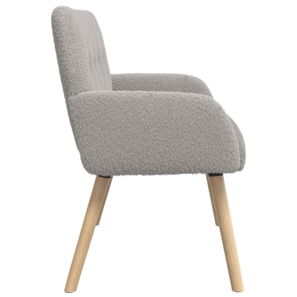 2-sitssoffa med ben i massivt trä Ljusgrå Bouclé