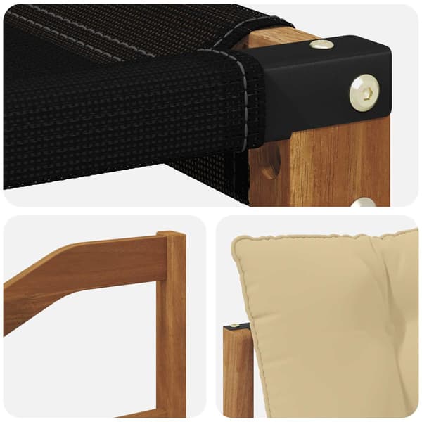Utomhussoffset med kudde 4 pcs Naturlig och Beige