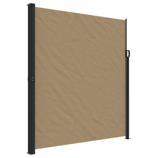 Infällbar sidomarkis taupe 220x600 cm