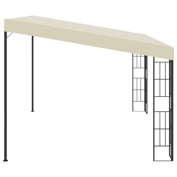 Väggmonterad paviljong 3x4 m gräddvit tyg
