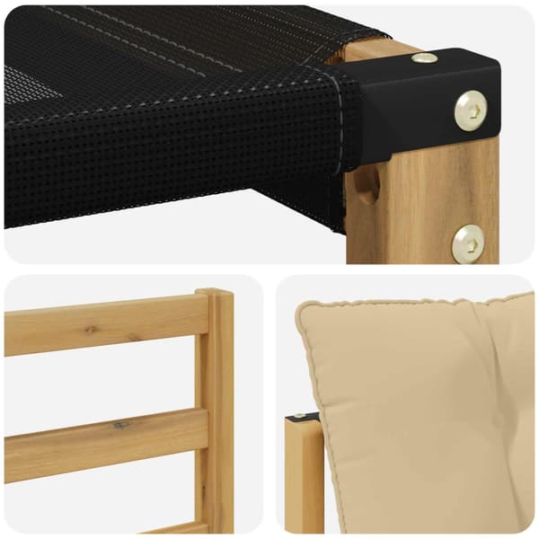 Utomhussoffset med kudde 8 pcs Vit och Beige