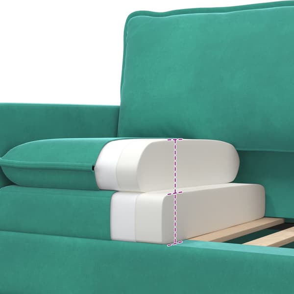 Soffa Turkos 126 x 81 x 87,5 cm Sammet