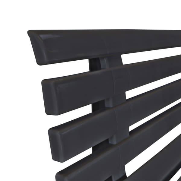 Trädgårdsbänk 145,5 cm plast antracit