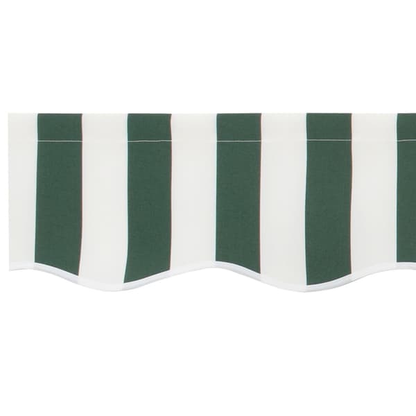 Markisväv Grön och Vit 3 x 2,5 m Polyester