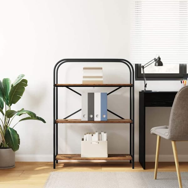 Hyllsystem Gammalt trä 80 x 30 x 109 cm Konstruerat trä