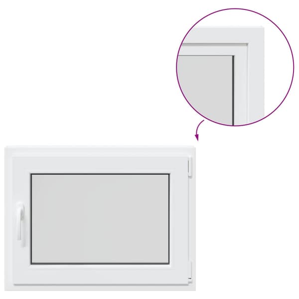 Källarfönster RISOR 80 x 55 cm PVC och glas