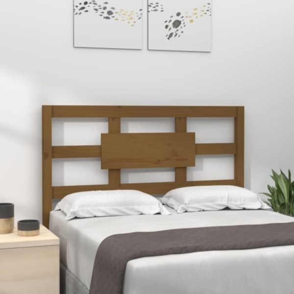 Sänggavel honungsbrun 95,5x4x100 cm massiv furu